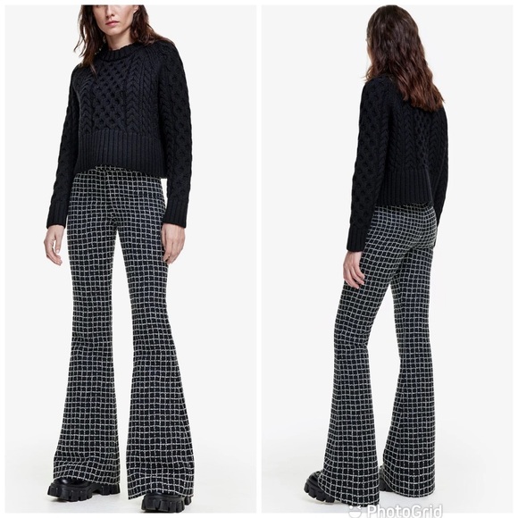 Smythe Bootcut Pant in Black Grid New with Tags! - Picture 1 of 8